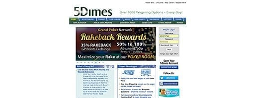 5dimes home screenshot 5Dimes USA online sportsbook