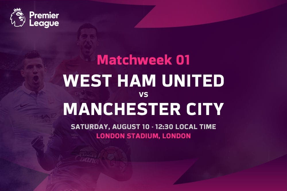West Ham United vs Manchester City West Ham vs Man City EPL Matchweek 1